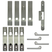 FSB 1035 Double Patio Door Satin No Key FSB 1035 AP PA 2-Panel Door No Key Satin
